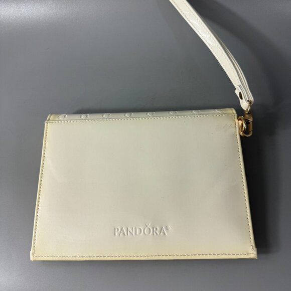 NWOT Pandora Ivory Patent Faux Leather Wristlet - Picture 5 of 15